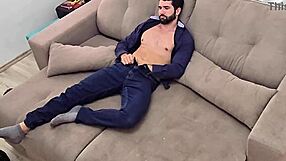 Brazilian Bodybuilder Comes Home from Work and Jerks Off Big Cock