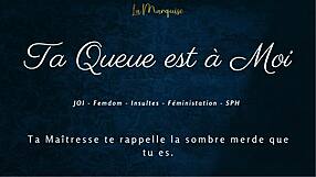 she tells you your cock is hers in french joi femdom dirty talk for orgasm