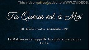 she tells you your cock is hers in french joi femdom dirty talk for orgasm