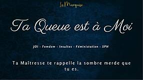 she tells you your cock is hers in french joi femdom dirty talk for orgasm