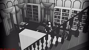 wife cheats with stranger in library cam