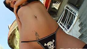 Give me pink fucks her pussy with a flashlight