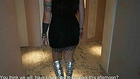 a french goth returns passionately to fuck her curvy big ass in rough double penetration