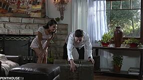 gina valentina loads huge cock with spit for deepthroat