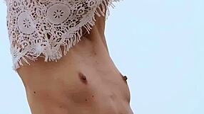 Is Skinny Italian Milf Blondie Farncy Torino Undressing On The Beach?