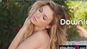 Julie Ambrose slowly undresses outdoors 😘