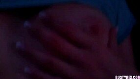 hot teen 18+ filming herself fingering hairy natural tits alone at night