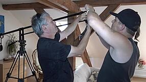 i'm giving a big dick blowjob in school uniform backstage