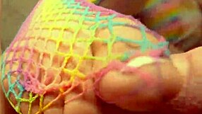 Sexy babe vanillaandcaramel gives footjob while masturbating her pussy.