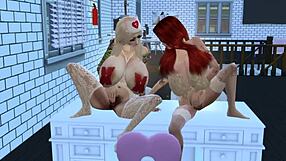 Horny Nurse Bella Fucks Patient Mila in Hospital