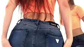 latina in leggings or jeans outdoors