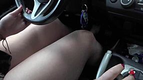 Driving Stick Shift Barefoot In Public Exposure