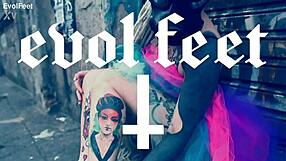 Latina ballerina sucks cock deepthroat, licks toes barefoot in heels