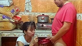 Latina Bends Over For Doggystyle Cumshot On Face!