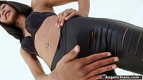 Slim Transsexual Modnoy Toys Her Tight Asshole Suggestively