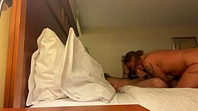 Can you deep throat my big cock in this hotel room?