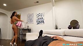 Busty Sofi Ryan Gives Laundry Day Blowjob, Titty Fuck, Ball Licking