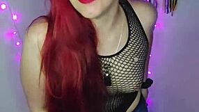 Pretty dominatrix gives jerk off instructions in financial roleplay