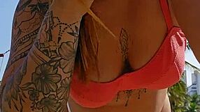 Recording Video On The Beach FLASHING To Provoke Guys