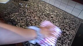 savannah gold bent over in latex french maid uniform for rough anal