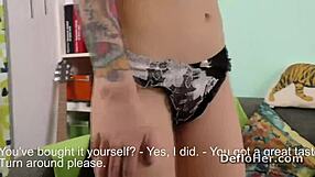 Enchanting virgin gwyneth petrova with glasses shows her hymen in interview