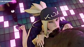 Akali Delivers Intense Deepthroat Blowjob Session