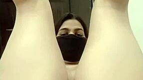 Indian arab pakistani girl enjoys banana in both holes for fun anal sex