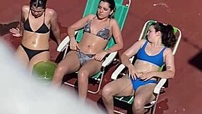 Neighbors sunbathe on the terrace in part two.