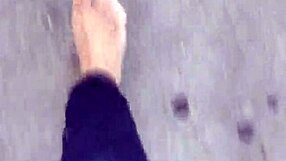 dirty calloused soles from barefoot amateurs