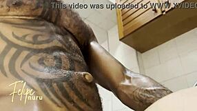 Is the beautiful black babe's homemade striptease leading to orgasm with monster cock uncensored?