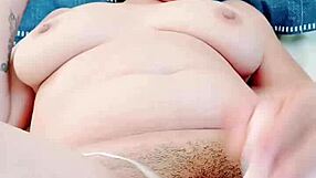 Latina babe masturbates with huge dildo and cums twice