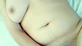 Latina babe masturbates with huge dildo and cums twice