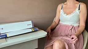 Russian amateur seduces shy teacher with tits, doggystyle fucking, and cumshot