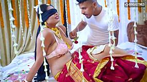 नवविवाहित भाभीजी को देवर द्वारा भावुक ब्लाइंडफोल्ड फक