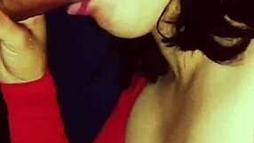 Latina housewife begs husband for glory hole visit to suck stranger's cock, ending in massive facial cumshot while he watches