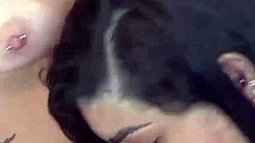 Lesbian action with rubber cock fucking friend directly