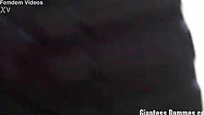 Giantess summer dominates with huge stomps! Crushing you under her tall femdom power!