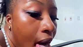 naija babe candy hints at sucking a monster cock