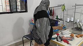Hey, check this cute Indian seamstress getting off solo in her workshop... so hot! 🔥