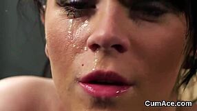 Flirty Beauty Swallows Cum Load After Intense Facial And Ejaculate Swap