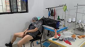 Hey, check this cute Indian seamstress getting off solo in her workshop... so hot! 🔥