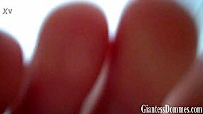 Giantess summer dominates with huge stomps! Crushing you under her tall femdom power!