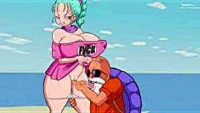 Why rush Goku when Master Roshi wants to take Bulma in this parody? Big ass Latina action awaits.