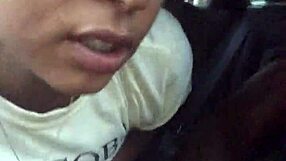 Ebony Slut Delivers Sloppy Public Blowjob In Car!