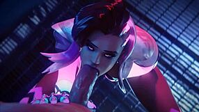 Overwatch blowjob hmv explodes with intense sucking action!