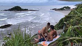 Brazilian Couple Caught Fucking Hard In Lingerie On Sao Paulo Beach
