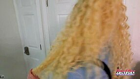 I love how this skinny blonde cutie sassy starts sucking my cock before pounding her tight pussy