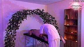 masseuse gets me all worked up so i masturbate before he returns