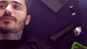 Slim tattooed blonde hints at sitting on Brazilian brunette's face in sensual feet fetish play.