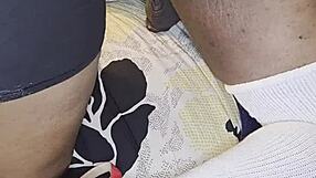 Abw wife in costumes gets anal toys and cum covered by ebony husband in homemade femdom